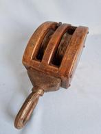 Ship’s pulley - Chugoku Kogyo Co., Ltd. / O-K katrol - Hout,, Antiek en Kunst