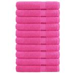 vidaXL Handdoeken SOLUND 10 st 600 g/m² 100x200 cm roze, Verzenden, Nieuw, Roze