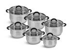 Veiling - Pannenset - RVS - 12 delig - Sandwichbodem, Huis en Inrichting, Nieuw