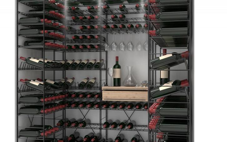 Hoogwaardig modulair stalen wijnrek 77 - 100.000 flessen, Huis en Inrichting, Woonaccessoires | Wijnrekken, 75 cm of meer, 25 flessen of meer