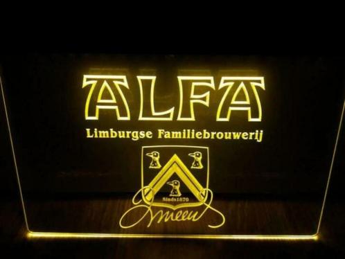 Alfa neon bord lamp LED cafe verlichting reclame lichtbak, Huis en Inrichting, Lampen | Overige, Nieuw, Verzenden