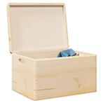 vidaXL Houten kist met deksel&handvatten 40x30x23cm massief, Huis en Inrichting, Woonaccessoires | Kisten, Verzenden, Nieuw