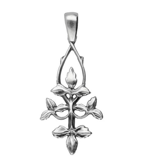 Zilveren Klimop Art Nouveau Jugendstil hanger, Sieraden, Tassen en Uiterlijk, Kettinghangers, Verzenden