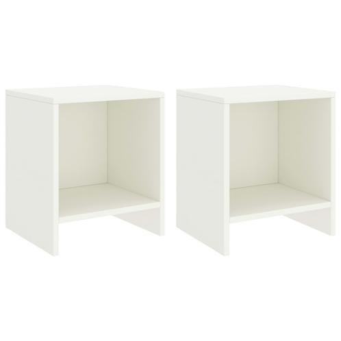 vidaXL Nachtkastjes 2 st 35x30x40 cm massief grenenhout wit, Huis en Inrichting, Slaapkamer | Nachtkastjes, Nieuw, Minder dan 45 cm