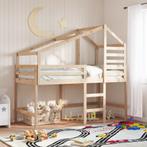 vidaXL Halfhoogslaper met ladder en bedhuis grenenhout, Huis en Inrichting, Eenpersoons, Bruin, Verzenden, Nieuw