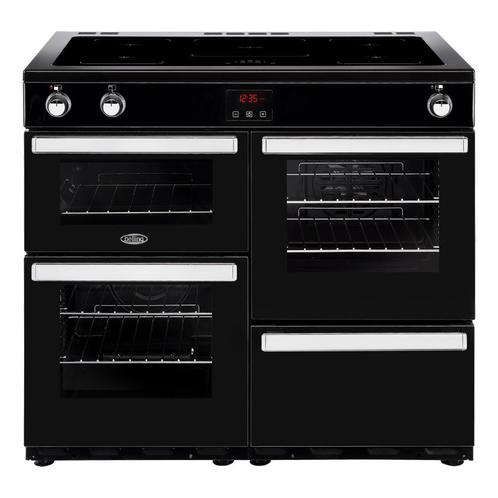 €2149 Belling Cookcentre 100 Ei Inductie fornuis Zwart, Witgoed en Apparatuur, Fornuizen, Ophalen of Verzenden