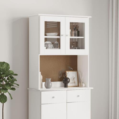 vidaXL Opzetkast ALTA 77x30x92 cm massief grenenhout wit, Huis en Inrichting, Kasten | Buffetkasten, 25 tot 50 cm, Nieuw, Grenenhout