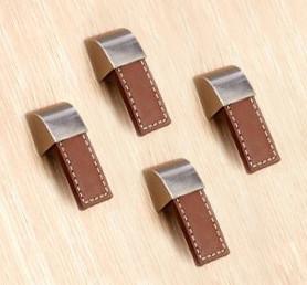 Set van 4 lederen handvaten (enkel gat, bruin), Doe-het-zelf en Verbouw, Gereedschap | Handgereedschap, Nieuw, Ophalen of Verzenden