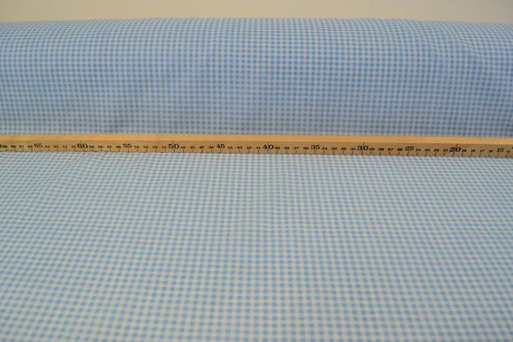 Boerenbont Ruitjes 0.3 CM Baby Blauw, Hobby en Vrije tijd, Stoffen en Lappen