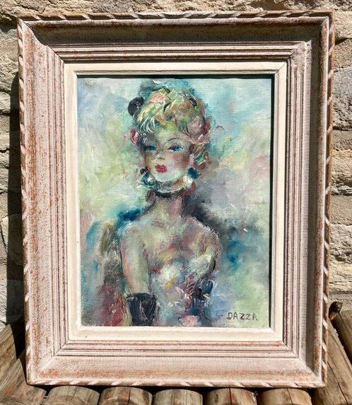 Dazza (XX) - Portrait de femme, Antiek en Kunst, Kunst | Schilderijen | Klassiek