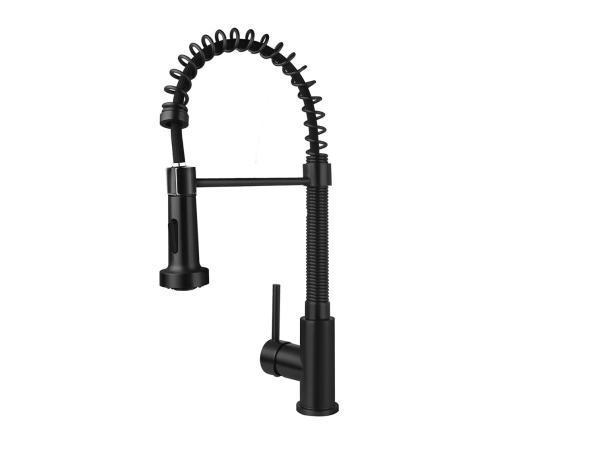 Veiling - Keukenkranen Met Uittrekbare Sproeikop Mat Zwart, Doe-het-zelf en Verbouw, Sanitair