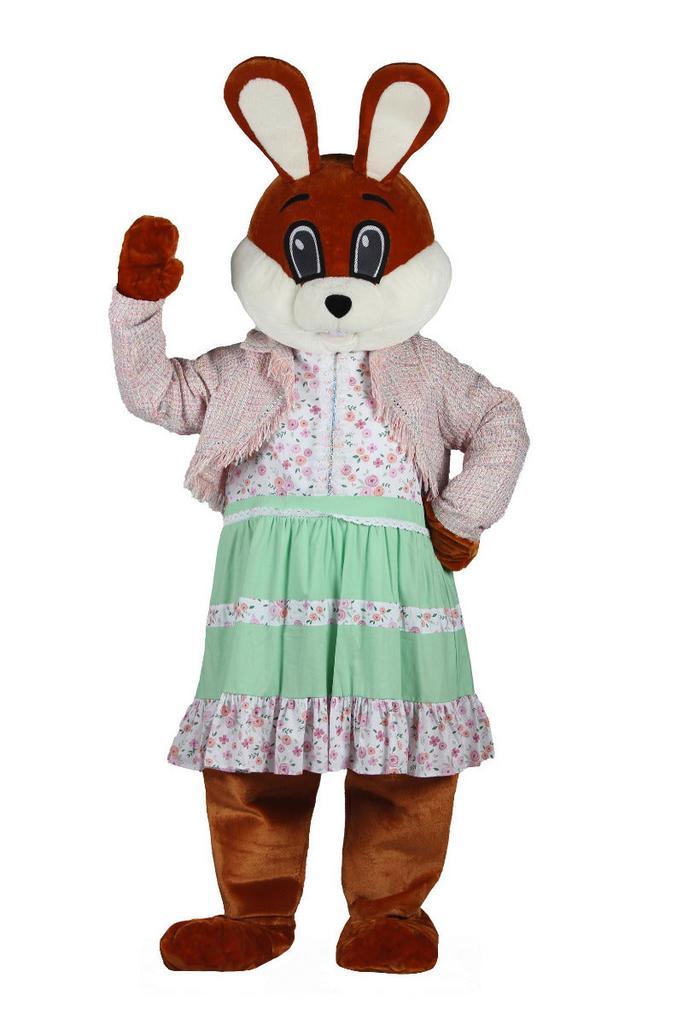 Mascotte Paashaas Deluxe Dame Gekleed, Diversen, Pasen, Verzenden