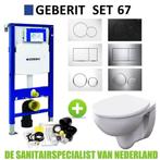 Up320 Toiletset 67 Geberit Econ Rimfree Met Zitting En Sigma, Nieuw, Ophalen of Verzenden