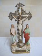 Barok Crucifix - Gips, porselein, hout en metaal. -, Antiek en Kunst