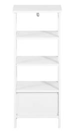 Witte Bijzettafel met Lade en Planken – Smal, 74 cm Hoog, Huis en Inrichting, Tafels | Bijzettafels, Verzenden, Nieuw