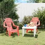 Kinder Tuinstoelen Hout-Look 2 st | Retourdeal | 35% Korting, Ophalen of Verzenden, Nieuw, Kunststof