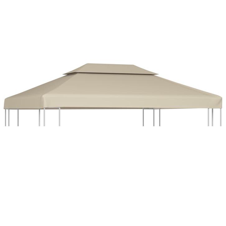 vidaXL Vervangend tentdoek prieel 310 g/m² 3x4 m beige, Tuin en Terras, Partytenten, Nieuw, Verzenden