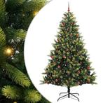 vidaXL Kunstkerstboom met scharnier 300 LEDs Groen 210 cm, Verzenden, Nieuw