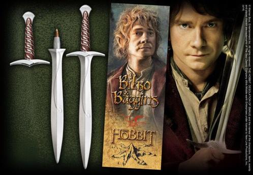 The Hobbit Bilbo Baggins Sting Sword Pen & Bladwijzer, Verzamelen, Lord of the Rings, Nieuw, Ophalen of Verzenden