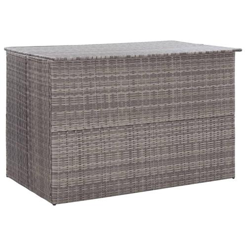 vidaXL Tuinbox 150x100x100 cm poly rattan grijs, Tuin en Terras, Overige Tuin en Terras, Nieuw, Verzenden