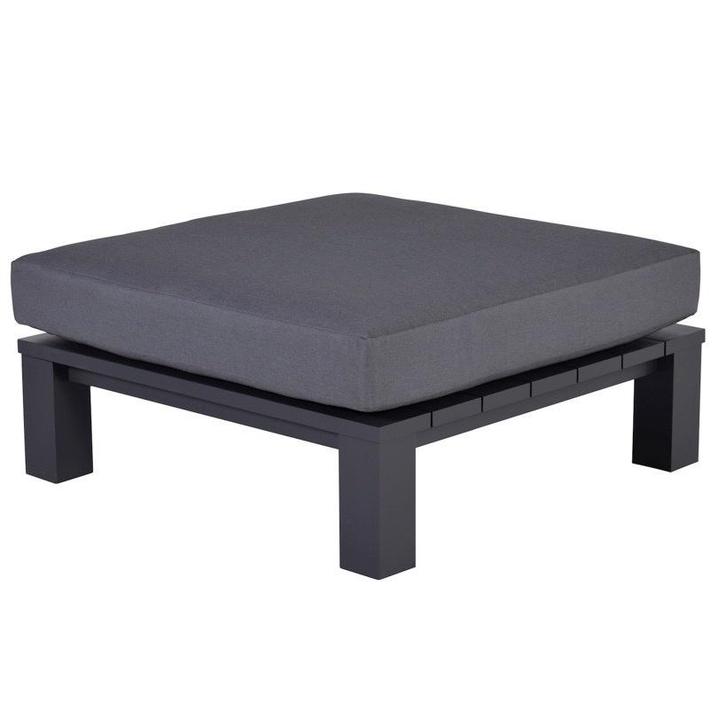 Cube voetenbank 100x100xH30 aluminium antraciet, Tuin en Terras, Tuinsets en Loungesets, Nieuw, Aluminium, Ophalen of Verzenden