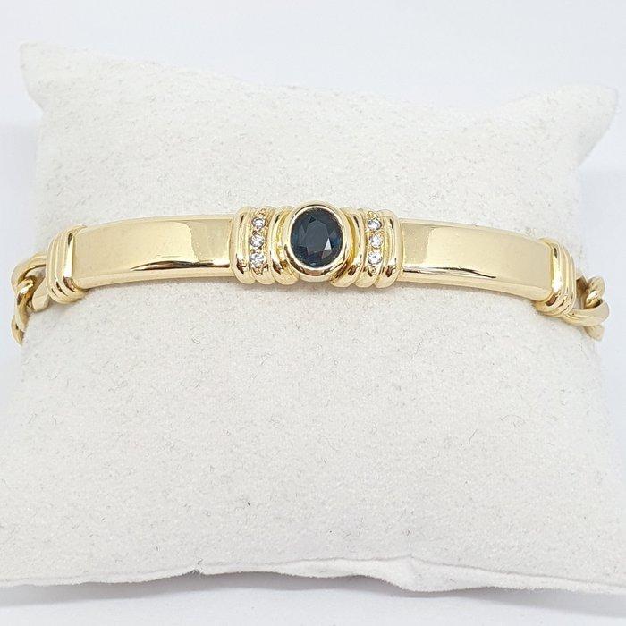Armband - 18 karaat Geel goud - 0.09ct. tw. Diamant, Sieraden, Tassen en Uiterlijk, Armbanden