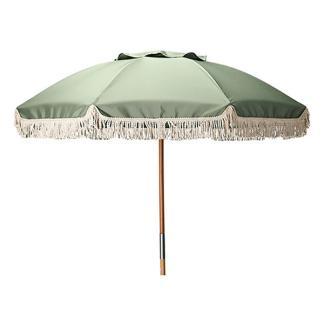 Parasol | Gardalux | Ø 180 x 118 cm (Groen, Rond, Hout), Tuin en Terras, Parasols, Nieuw, Verzenden