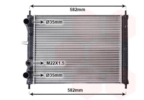 RADIATOR VOOR FIAT BRAVA/BRAVO 1995-2001 07767440, Auto-onderdelen, Airco en Verwarming, Nieuw, Ophalen of Verzenden