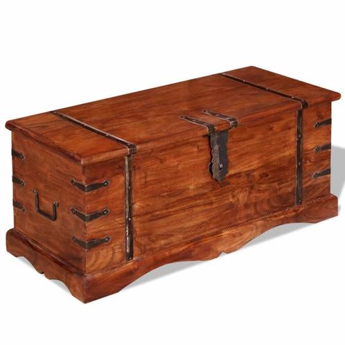 vidaXL Opbergkist massief hout, Huis en Inrichting, Woonaccessoires | Kisten, Nieuw, Verzenden