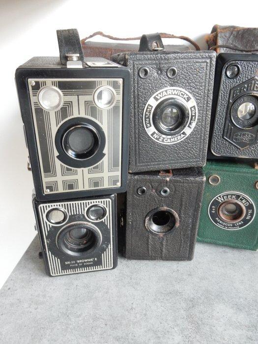 Agfa, Kodak, Zeiss Ikon, Gevaert, Warwick 14 Box Cameras, Audio, Tv en Foto, Fotocamera's Analoog