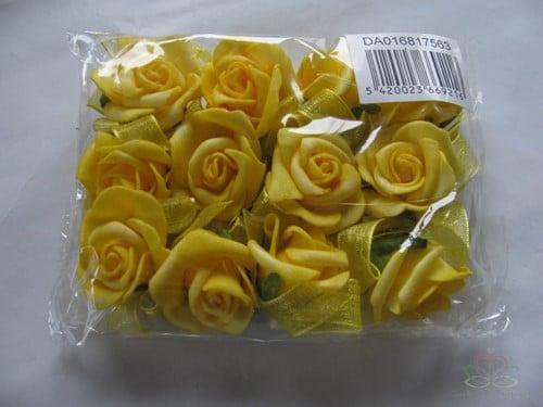 Mini Foam Roos Geel Zelfklevend 2 cm Pak, Huis en Inrichting, Woonaccessoires | Kunstplanten en Kunstbloemen, Nieuw, Ophalen of Verzenden