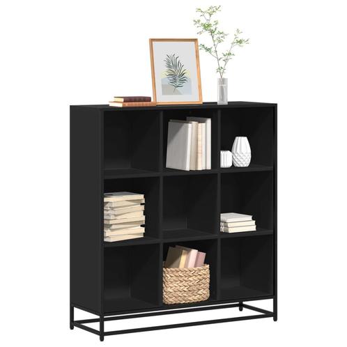 vidaXL Boekenkast 97,5x33x107,5 cm bewerkt hout en metaal, Huis en Inrichting, Kasten | Boekenkasten, Nieuw, Overige houtsoorten