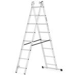 Vouwladder - 3x8 treden - werkhoogte 4,70 m - aluminium, Doe-het-zelf en Verbouw, Ladders en Trappen, Ophalen of Verzenden, Nieuw