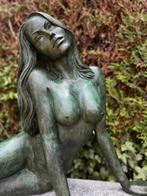 Bronzen Naakt Vrouw - Tuindecoratie - Tuinbeeld, Verzenden, Nieuw, Metaal, Mensenbeeld