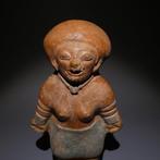 Jama-Coaque, Ecuador Terracotta, Mooie vrouwelijke figuur.