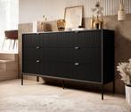 Dressoir mat zwart 154x39x83 cm goud hotel chique, Huis en Inrichting, Kasten | Ladekasten, Verzenden, 150 tot 200 cm, Nieuw, Industrieel