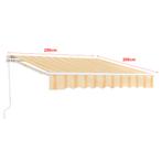 Zonnescherm Bitonto luifel handbediend met knikarm 250x200 c, Verzenden, Nieuw