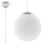 Plafondlamp UGO 40 chroom/wit glas - 1x E27 40x40x130cm - IP, Huis en Inrichting, Lampen | Overige, Nieuw, Verzenden