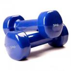 Vinyl dumbbellset 2 x 5 kg | dumbbells 2 stuks, Sport en Fitness, Fitnessmaterialen, Verzenden, Nieuw, Kettlebell