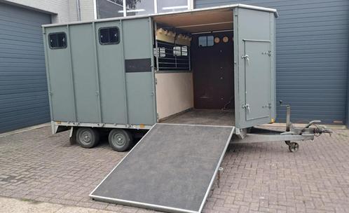 Pony trailer met koets ruimte, Dieren en Toebehoren, Paarden en Pony's | Trailers en Aanhangwagens, Overige typen, Gebruikt, Hout