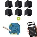Smart | LED Cube Wandlamp 6W | DIMBAAR | IP65 | zwart, Ophalen of Verzenden, Nieuw, Metaal, Modern