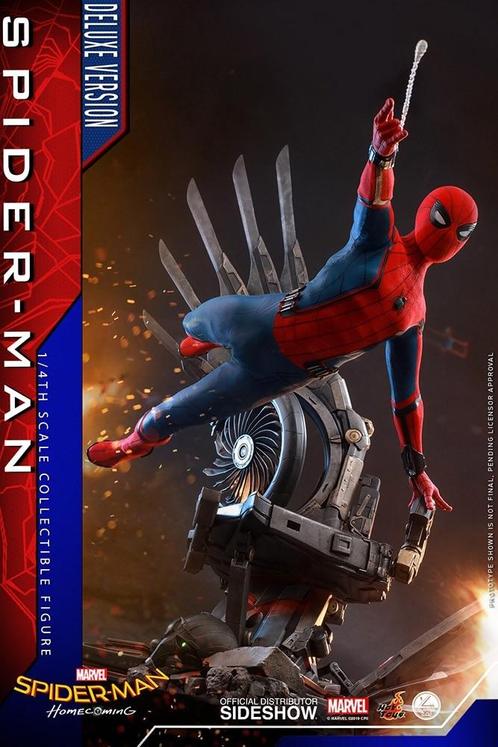 Hot Toys: Spider-Man: Homecoming - Spider-Man Deluxe 1:4 sca, Verzamelen, Beelden en Beeldjes, Ophalen of Verzenden