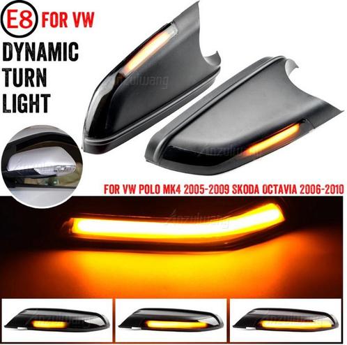 Dynamisch knipperlicht ZWART in spiegel VW Polo MK4 9N, Auto-onderdelen, Verlichting