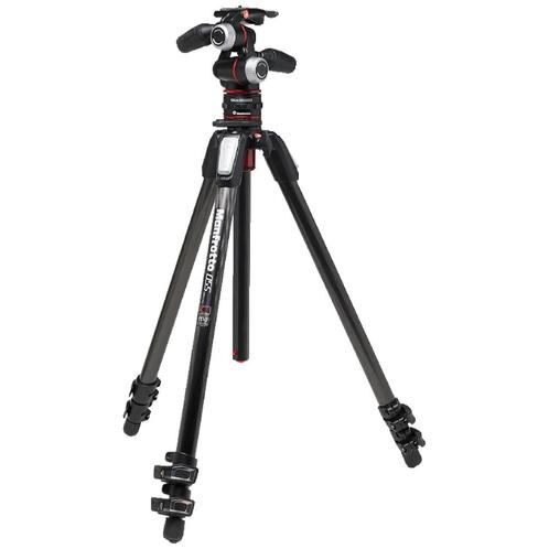 Manfrotto 055 Carbon 3-Section Tripod Kit, Audio, Tv en Foto, Fotografie | Statieven en Balhoofden, Driepoot, Nieuw, 175 cm of meer