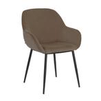 *WOONWINKEL* Kave Home Konna Eetkamerstoel Ribfluweel Donker, Huis en Inrichting, Stoelen, Verzenden, Nieuw, Grijs