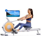 Magnetische Roeimachine – 16 Niveaus, Dubbele Rail en Stil, Sport en Fitness, Fitnessapparatuur, Verzenden, Nieuw