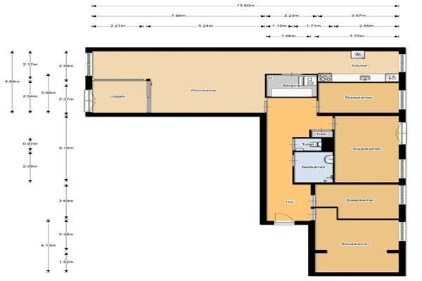 Appartement Bijlmerdreef in Amsterdam, Huizen en Kamers, Huizen te huur, Via bemiddelaar, Amsterdam, Appartement