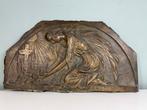 Paneel - Maria in Gebed - 63,5 cm - 7 kg - Koper, Messing