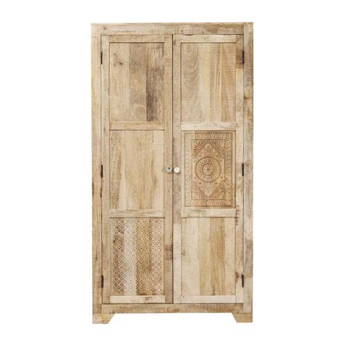 *WOONWINKEL* Kare Design Puro Houten Kledingkast Met Dessin, Huis en Inrichting, Kasten | Kledingkasten, Nieuw, Verzenden