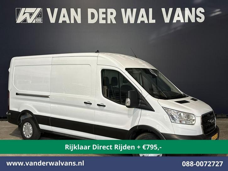 Ford Transit | 2.0 TDCI 130pk L3H2 Euro6 *Rijklaar Direct, Auto's, Bestelauto's, Dealer onderhouden, Te koop, Handgeschakeld, Diesel